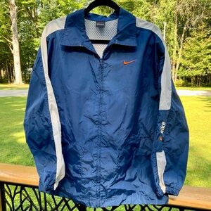 Nike, Blue and White Lightweight Zip Up Jacket, size xl (18-20)